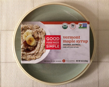 Good Food Made Simple Vermont Maple Syrup Organic Oatmeal Review