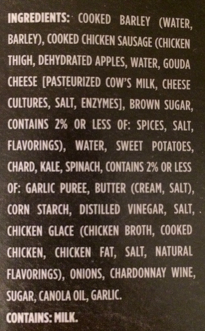 Healthy Choice Chicken Sausage & Barley Bowl