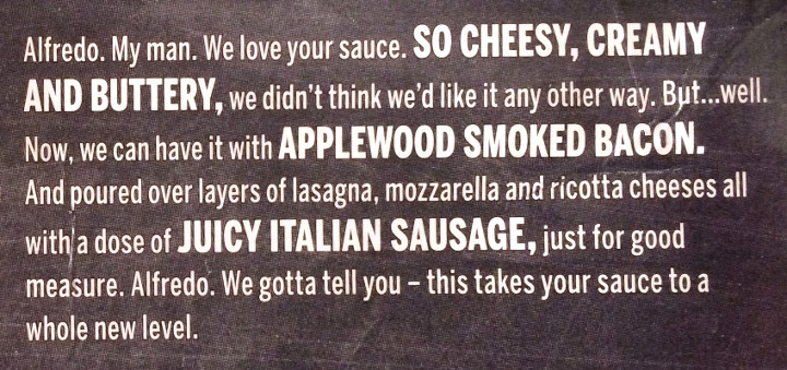 Devour Lasagna Alfredo with Bacon & Sausage