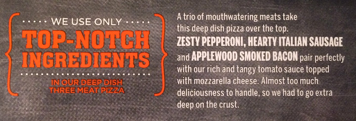 Devour Deep Dish Three Meat Pizza