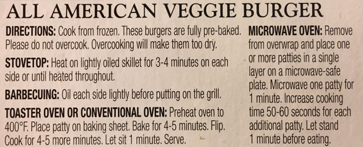 Amy's All American Veggie Burger