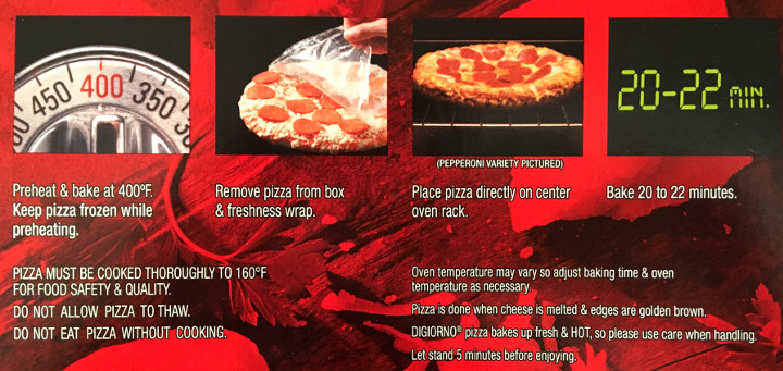 DiGiorno Stuffed Crust Five Cheese Pizza Review Freezer