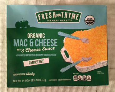 Fresh Thyme Family Size Organic Mac & Cheese with 3 Cheese Sauce Review