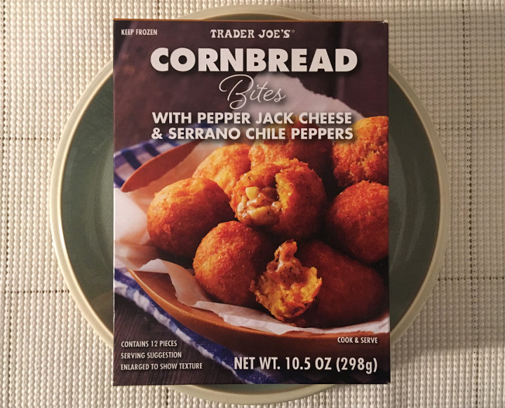 Trader Joe's Cornbread Bites with Pepper Jack Cheese & Serrano Chile Peppers