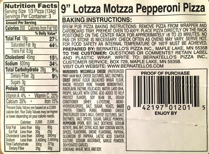 Lotzza Motzza Micro Brew Pepperoni Pizza