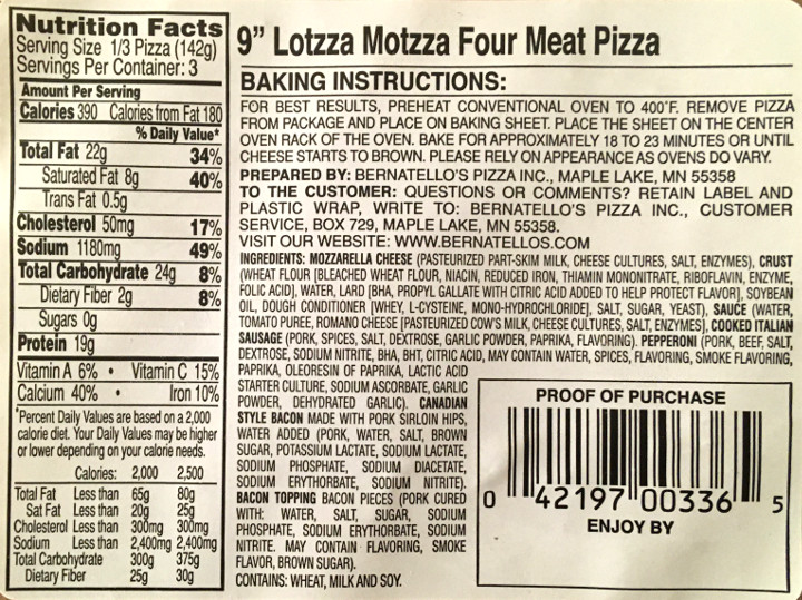 Lotzza Motzza Micro Brew 4-Meat Pizza