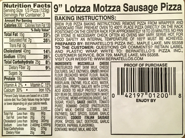 Lotzza Motzza Micro Brew Sausage Pizza