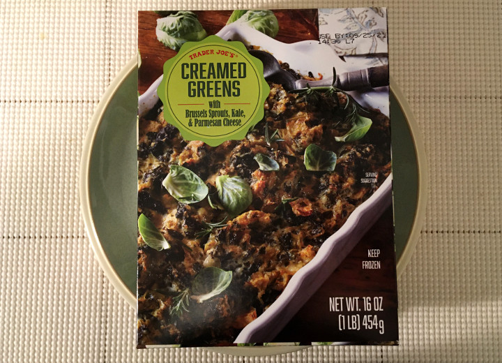 Trader Joe's Creamed Greens  with Brussels Sprouts, Kale & Parmesan Cheese