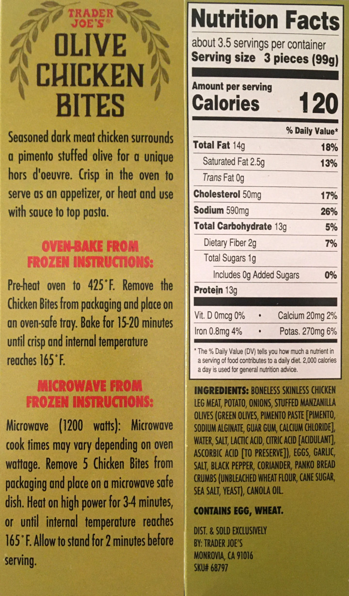 Trader Joe's Olive Chicken Bites Review – Freezer Meal Frenzy Trader Joe's Corn And Cheese Arepas Air Fryer