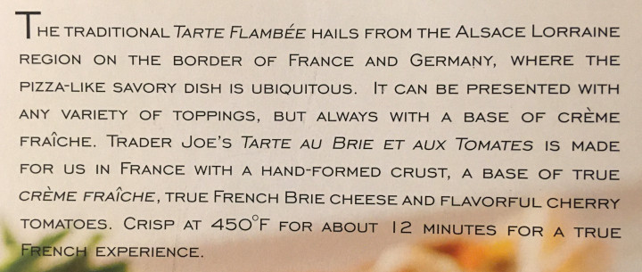 Trader Joe's Tarte au Brie et aux Tomates