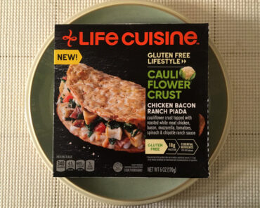 Life Cuisine Gluten Free Lifestyle Cauliflower Crust Chicken Bacon Ranch Piada Review