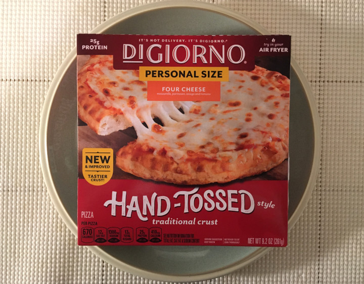 DiGiorno Personal Size Four Cheese Pizza with Hand-Tossed Style Traditional Crust