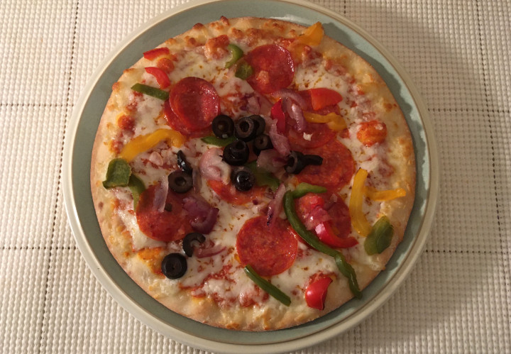 Trader Joe's Gluten Free Uncured Pepperoni Pizza on a Cauliflower Crust